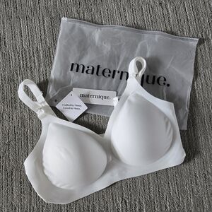 Nursing Bra By Maternique - NEW - Second Skin Bliss | White | Size M